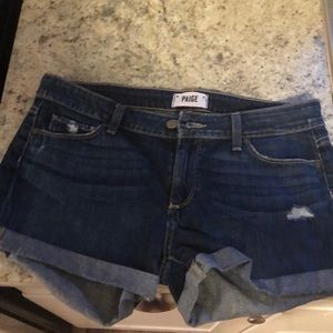 PAIGE premium Denim Distressed Shorts